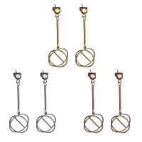 Stainless Steel Drop Earring, plated, fashion jewelry & for woman 53mm 