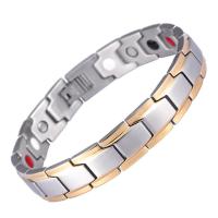 Stainless Steel Healing Bracelets, 316L Stainless Steel, with Magnet, plated, Unisex 12mm Approx 8.2 Inch 