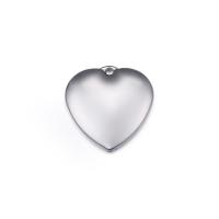 Stainless Steel Heart Pendants, Flat Heart, plated Approx 1mm 