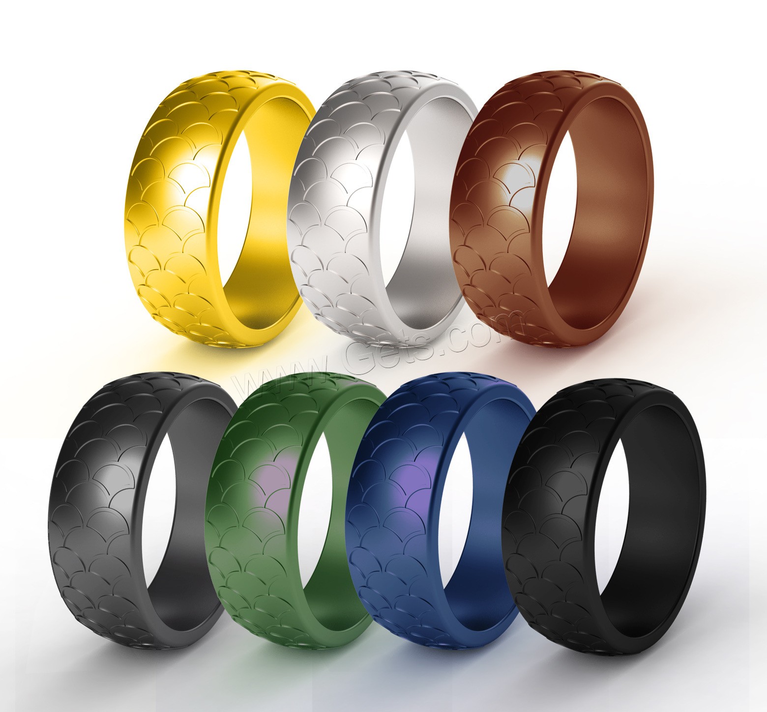 シリコーン指輪, シリコン, ユニセックス & 異なるサイズの選択, 無色, 8.7*2.5mm, 売り手 パソコン
