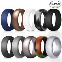 Silicone Finger Ring, Unisex mixed colors, 8.7*1.5mm-8.7*2.5mm 
