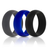 Силиконовое кольцо, Силикон, кольцо форма, три части & Мужская & разный размер для выбора, Много цветов для выбора, 8*2.8mm, продается указан