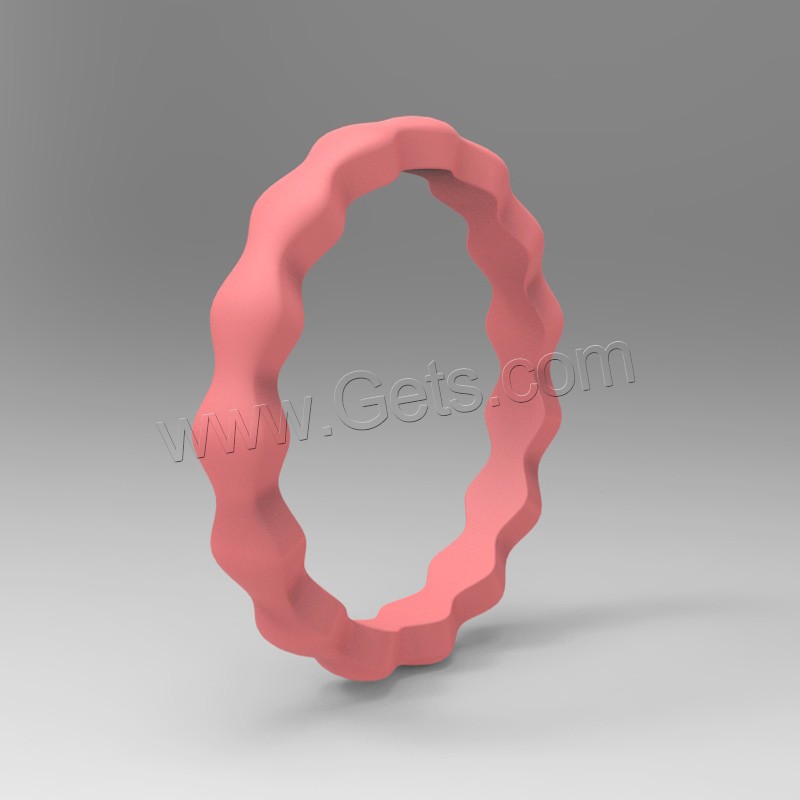 Silicone Finger Ring, Unisex & different size for choice, more colors for choice, 3*2mm, Sold By Set