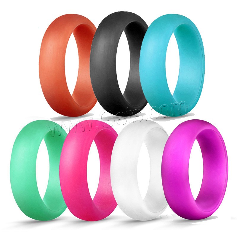 Silicone Finger Ring, Unisex & different size for choice, more colors for choice, 5.7*2mm, Sold By PC