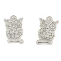 Stainless Steel Animal Pendants, Owl, original color Approx 2mm 