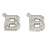 Stainless Steel Letter Pendant, Letter B, original color Approx 1mm 