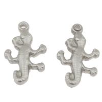 Stainless Steel Animal Pendants, Gecko, original color Approx 1mm 