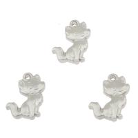 Stainless Steel Animal Pendants, Cat, original color Approx 1mm 