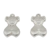 Stainless Steel Animal Pendants, Bear, original color Approx 1mm 
