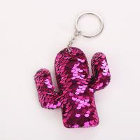 Sequins Key Clasp, with Zinc Alloy, Opuntia Stricta, for woman 100mm 