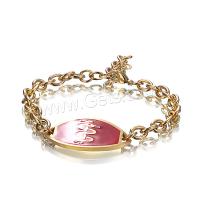 304 Stainless Steel Bracelet, 304 stainless steel lobster clasp, plated, stoving varnish & for man & epoxy gel Approx 8.7 Inch 