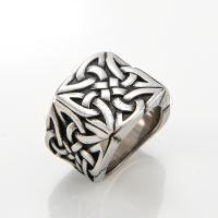 Titanium Steel Finger Ring, polished, punk style & for man, original color 