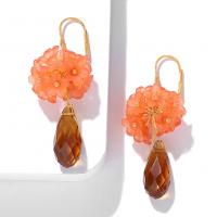 Acrylic Drop Earring, with Crystal, fashion jewelry & for woman 