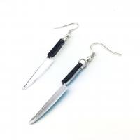 Acrylic Drop Earring, stainless steel earring hook, Knife, for woman & faceted 