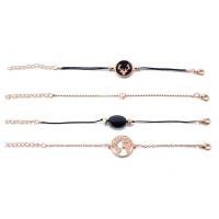 Zinc Alloy Bracelet Set, bracelet, zinc alloy lobster clasp, with 5cm extender chain, plated, 4 pieces & for woman & enamel, 16+5cm,16+5cm,19+5cm,17+5cm 