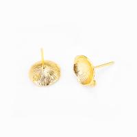 Латунный гвоздик для сережки, Латунь, плакирован золотом, DIY & с обручом отверстие:Приблизительно 1mm, продается Пара