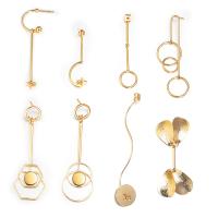 Messing Ohrring Tropfen Komponente, goldfarben plattiert, verschiedene Stile für Wahl, verkauft von Paar