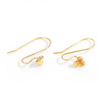 Латунный крючок для сережки, Латунь, плакирован золотом, разные стили для выбора продается Пара