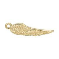 Brass Jewelry Pendants, Wing Shape, gold color plated, DIY 