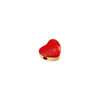 Weinlese Messing Perlen, Herz, goldfarben plattiert, Modeschmuck & DIY, keine, 6mm, verkauft von PC