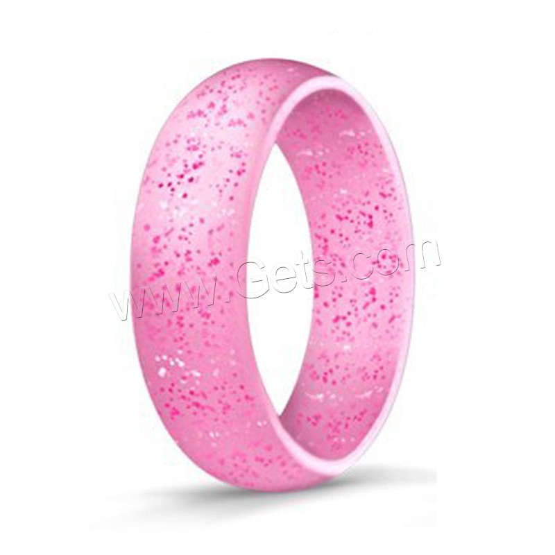 Silicone Finger Ring, 4 pieces & different size for choice & for woman, more colors for choice, 5.7*2mm, Sold By Set
