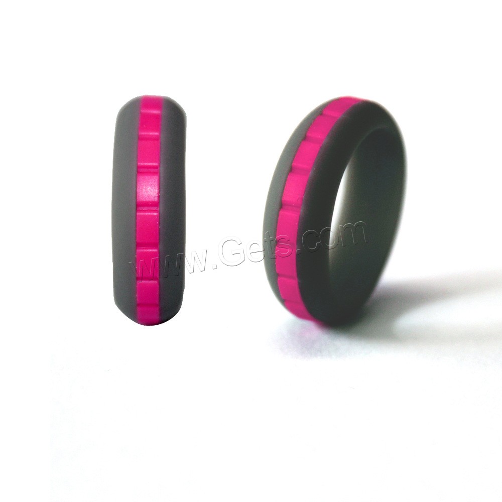 Silicone Finger Ring, different size for choice & for woman, more colors for choice, 8*2.7mm, Sold By PC