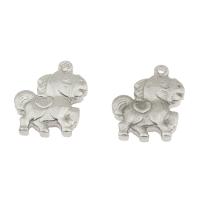 Stainless Steel Animal Pendants, Horse, original color Approx 1.5mm 