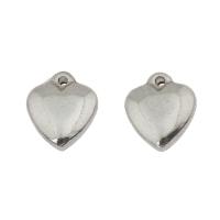 Stainless Steel Heart Pendants, original color Approx 1mm 