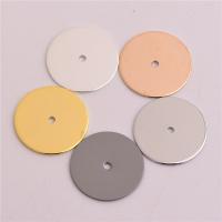 Brass Jewelry Pendants, Flat Round, plated, Random Color, 15mm Approx 1.5mm 