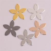 Brass Flower Pendants, plated, Random Color, 14mm Approx 0.8mm 