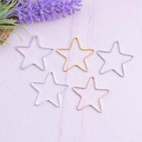 Brass Jewelry Finding, Star, plated, hollow, Random Color, 28.5mm 
