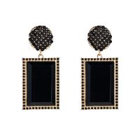 Zinc Alloy Rhinestone Drop Earring, with Acrylic, gold color plated, for woman & with rhinestone 