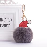 Plush Key Clasp, with Plastic & Zinc Alloy, Christmas Design & for woman 