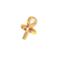 Brass Peg Bail, gold color plated & smooth 