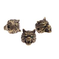 Cubic Zirconia Micro Pave Brass Beads, Wolf, plated, micro pave cubic zirconia 10mm 