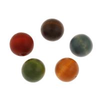 Gefärbtes Holz Perlen, rund, keine, 13.6mm, Bohrung:ca. 1.1mm, verkauft von PC