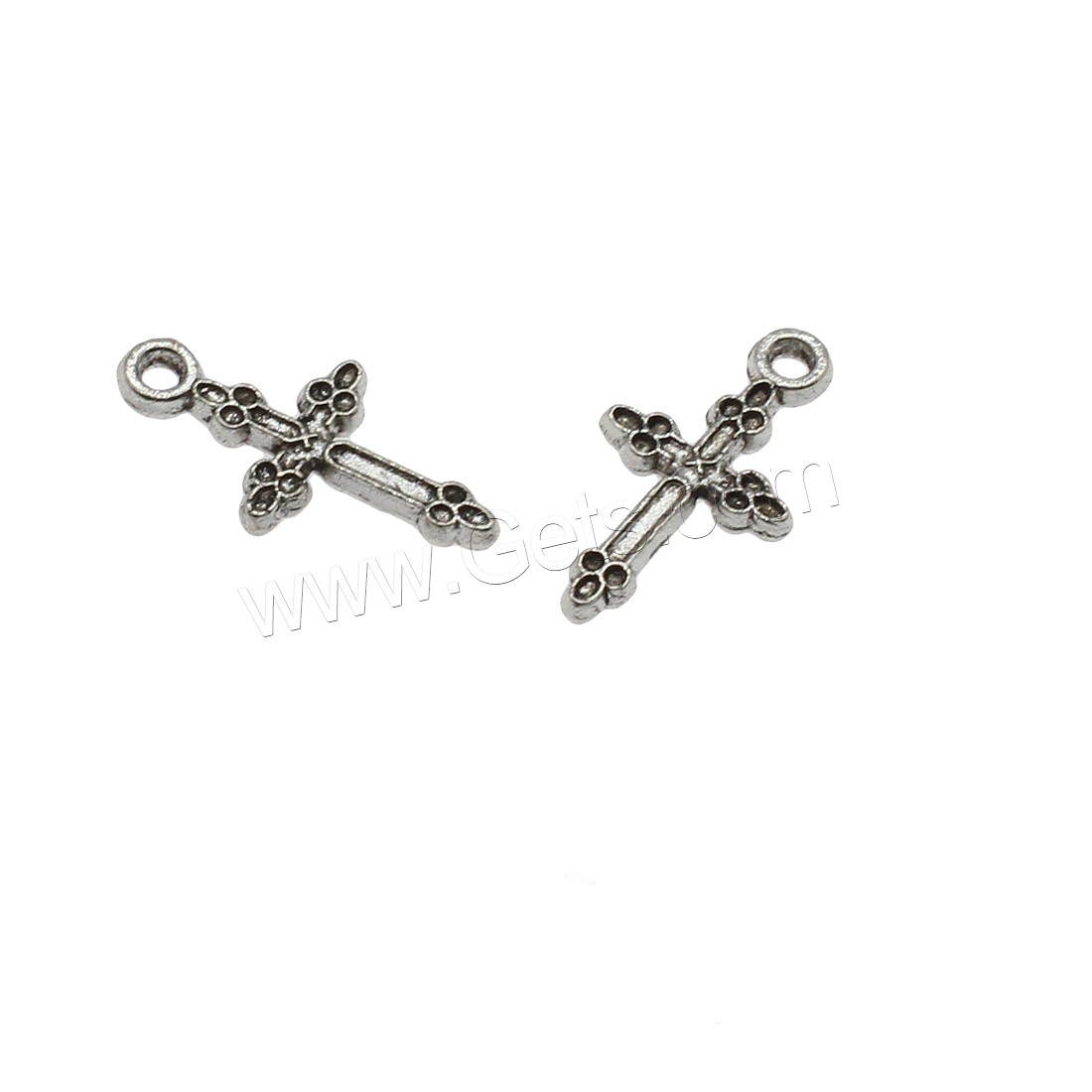 Zinc Alloy Cross Pendants, plated, more colors for choice, 10.5x19.5x1.8mm, Hole:Approx 1.6mm, Approx 2000PCs/KG, Sold By KG