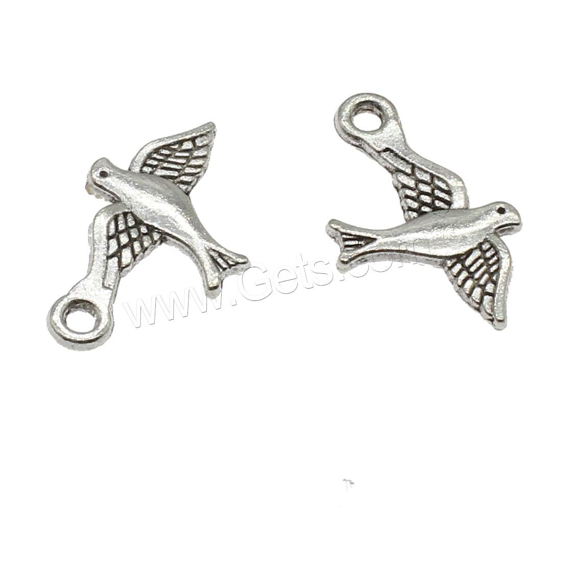 Zinc Alloy Animal Pendants, Bird, plated, more colors for choice, 22x14x2mm, Hole:Approx 2mm, Approx 1000PCs/KG, Sold By KG