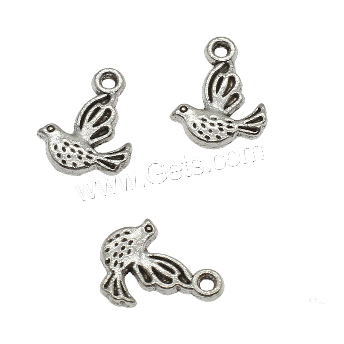 Zinc Alloy Animal Pendants, Bird, plated, more colors for choice, 13.5x10.5x2mm, Hole:Approx 1.5mm, Approx 2000PCs/KG, Sold By KG