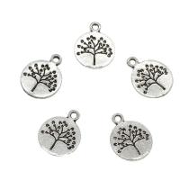 Zinc Alloy Flat Round Pendants, plated Approx 2mm, Approx 