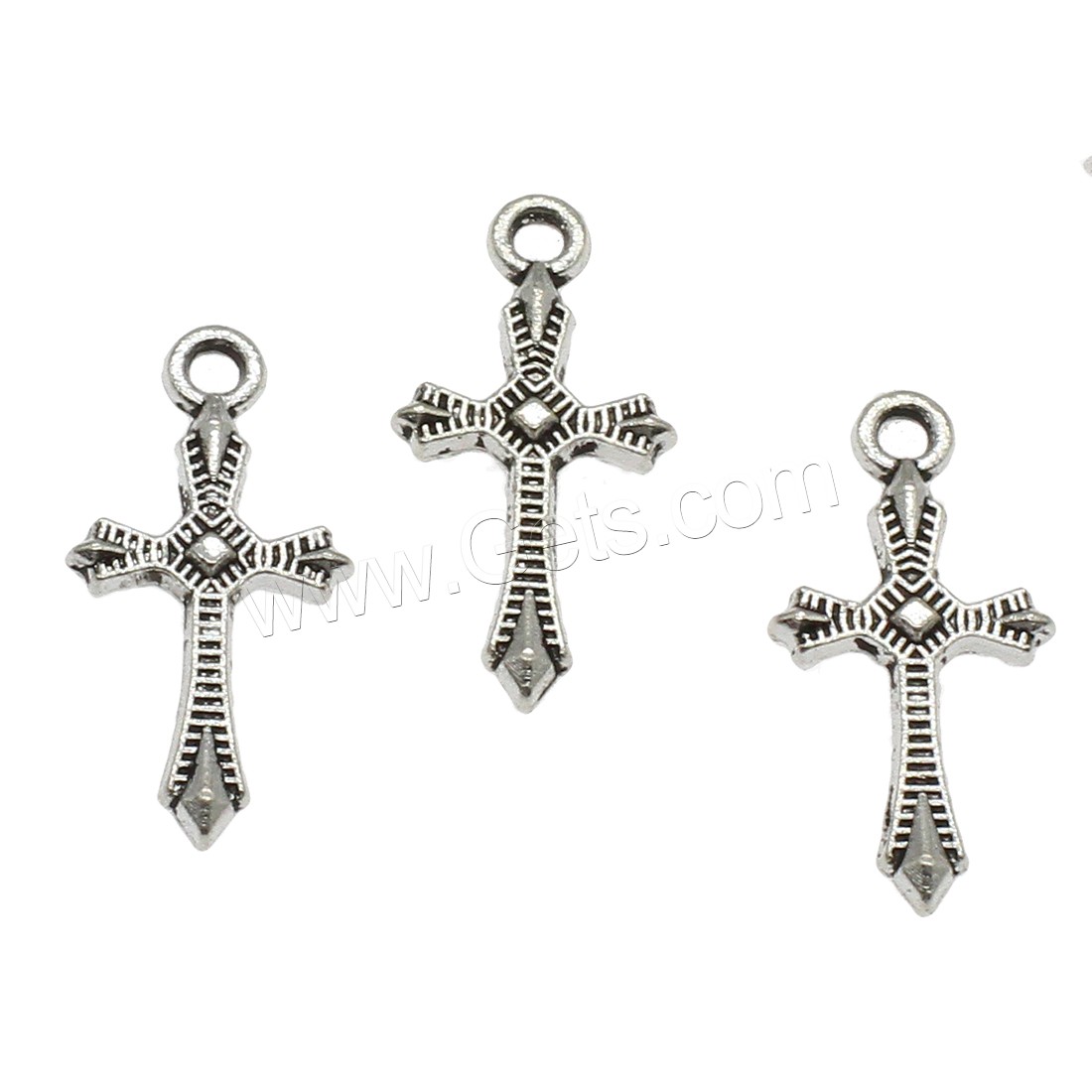 Zinc Alloy Cross Pendants, plated, more colors for choice, 11x22x2.5mm, Hole:Approx 1.8mm, Approx 1666PCs/KG, Sold By KG