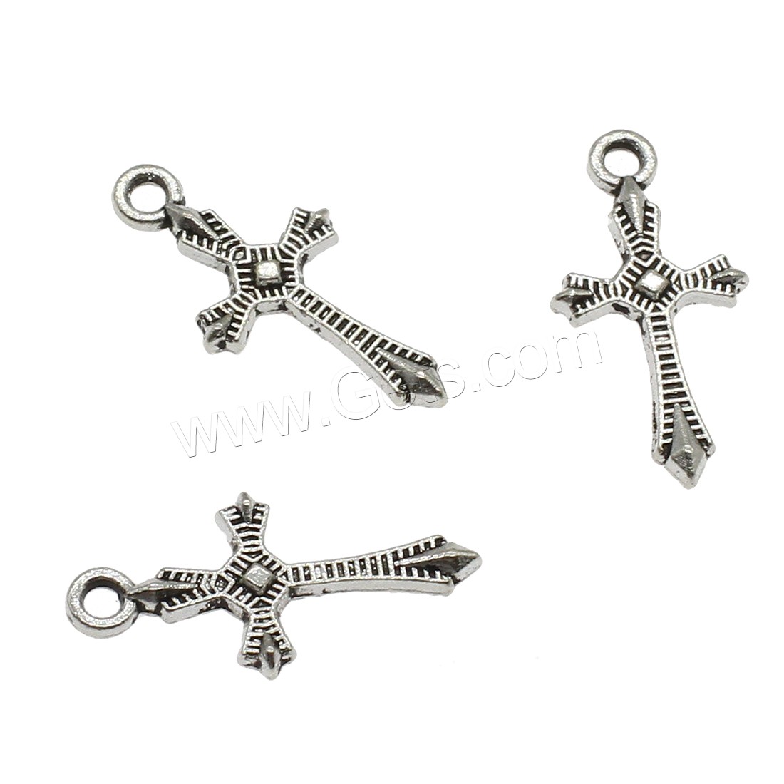 Zinc Alloy Cross Pendants, plated, more colors for choice, 11x22x2.5mm, Hole:Approx 1.8mm, Approx 1666PCs/KG, Sold By KG