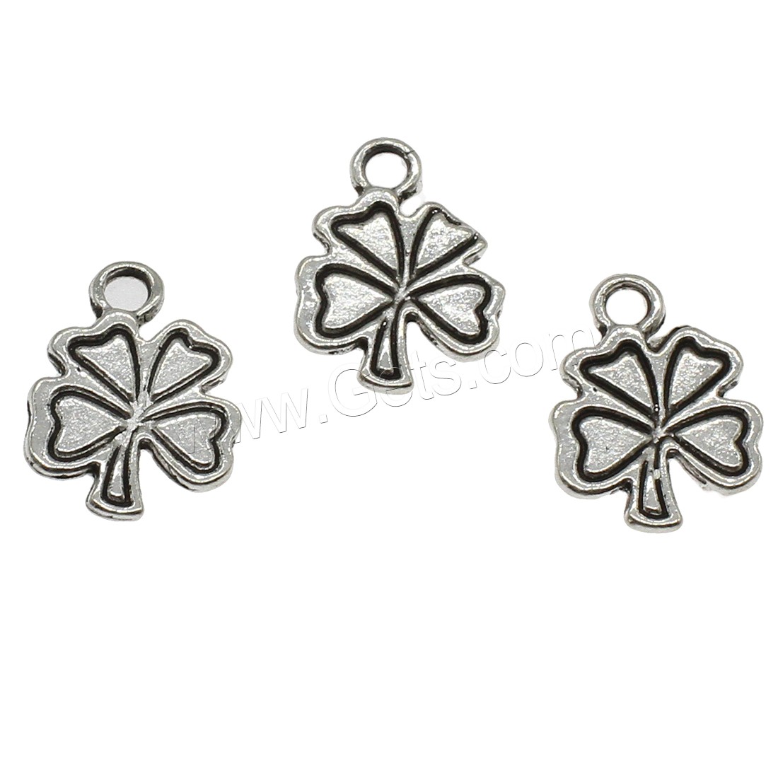 Zinc Alloy Jewelry Pendants, Three Leaf Clover, plated, more colors for choice, 12.5x17x1.2mm, Hole:Approx 2.3mm, Approx 833PCs/KG, Sold By KG