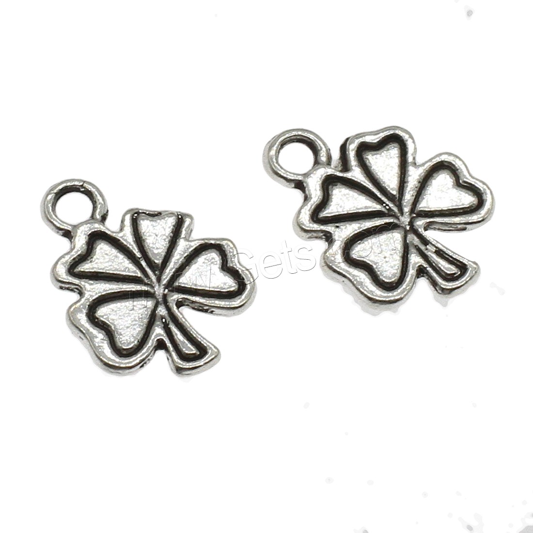 Zinc Alloy Jewelry Pendants, Three Leaf Clover, plated, more colors for choice, 12.5x17x1.2mm, Hole:Approx 2.3mm, Approx 833PCs/KG, Sold By KG