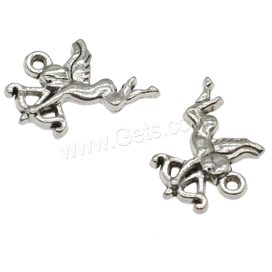 Character Shaped Zinc Alloy Pendants, Angel, plated, more colors for choice, 15.5x1.8x3mm, Hole:Approx 1.5mm, Approx 769PCs/KG, Sold By KG