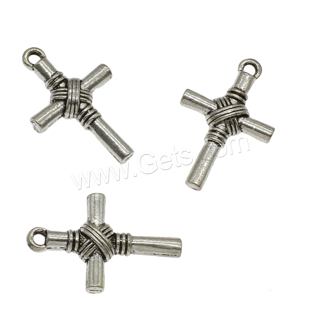Zinc Alloy Cross Pendants, plated, more colors for choice, 17.5x27x5.5mm, Hole:Approx 1.9mm, Approx 333PCs/KG, Sold By KG