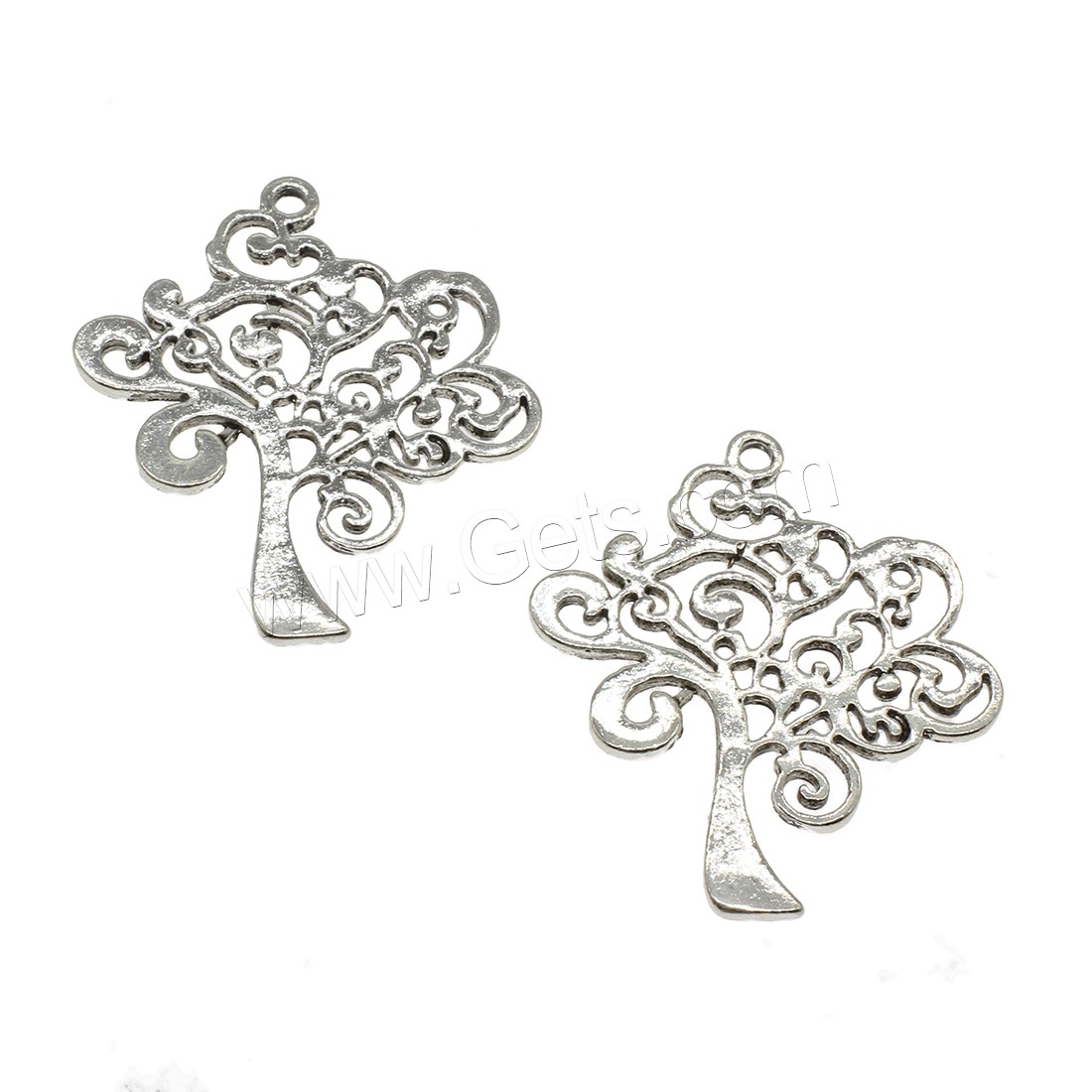 Zinc Alloy Hollow Pendants, Tree, plated, more colors for choice, 36.5x41x2mm, Hole:Approx 2.5mm, Approx 161PCs/KG, Sold By KG