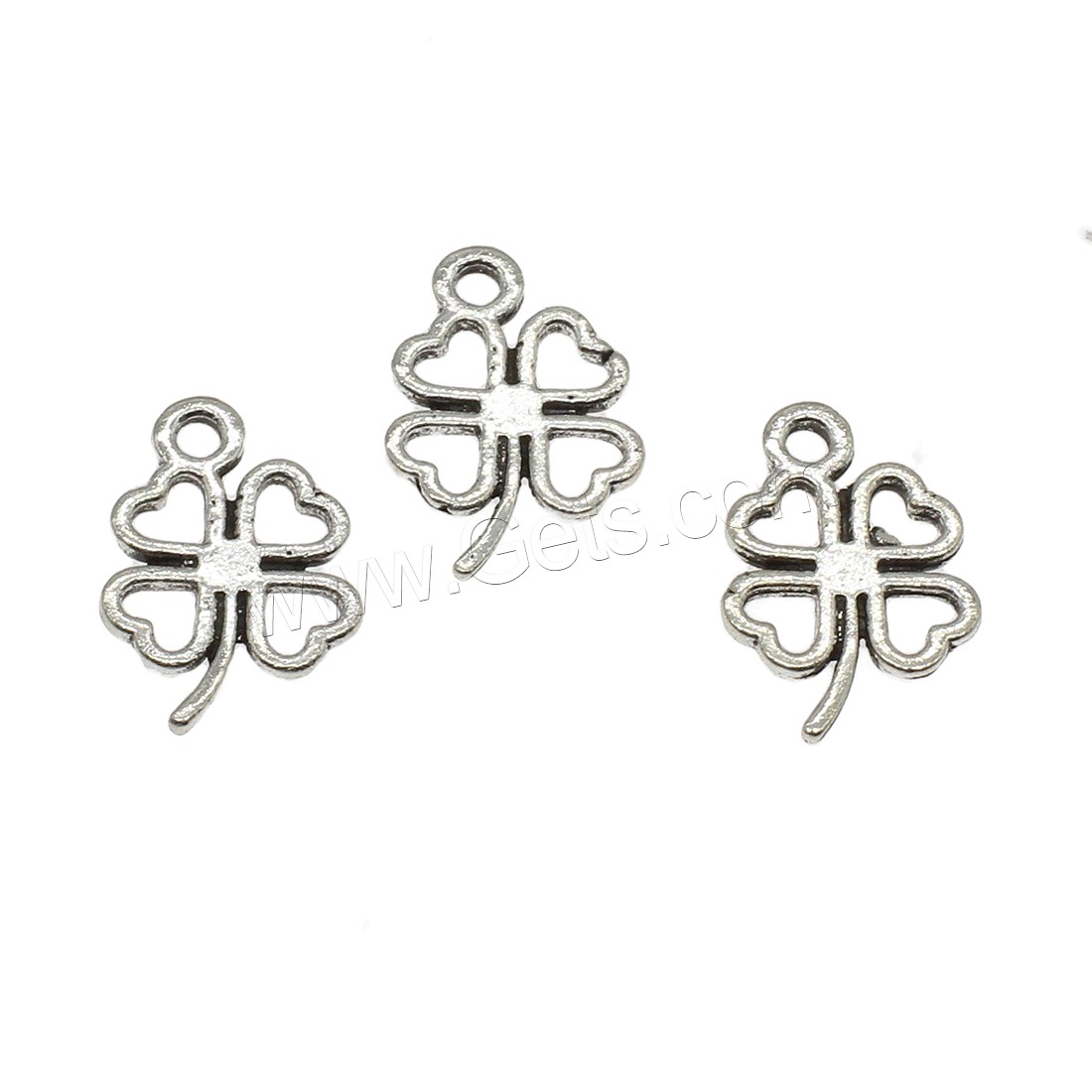 Zinc Alloy Clover Pendant, Four Leaf Clover, plated, hollow, more colors for choice, 11.5x16.5x1.2mm, Hole:Approx 1.8mm, Approx 1666PCs/KG, Sold By KG