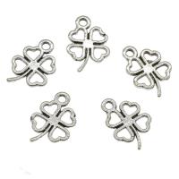 Zinc Alloy Clover Pendant, Four Leaf Clover, plated, hollow Approx 1.8mm, Approx 