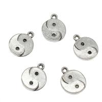 Zinc Alloy Flat Round Pendants, plated Approx 1.7mm, Approx 